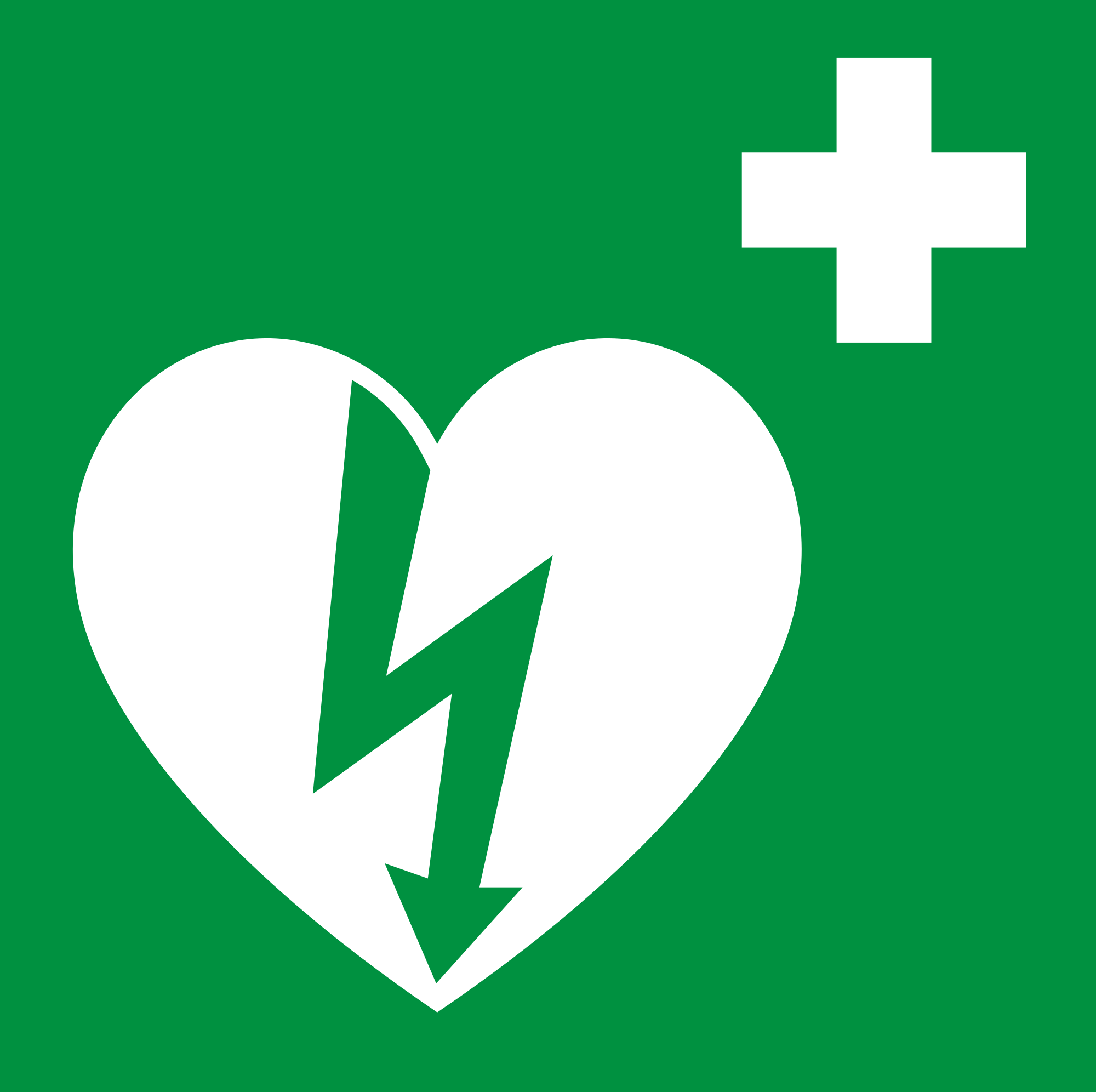 Public Emergency Defib Sign