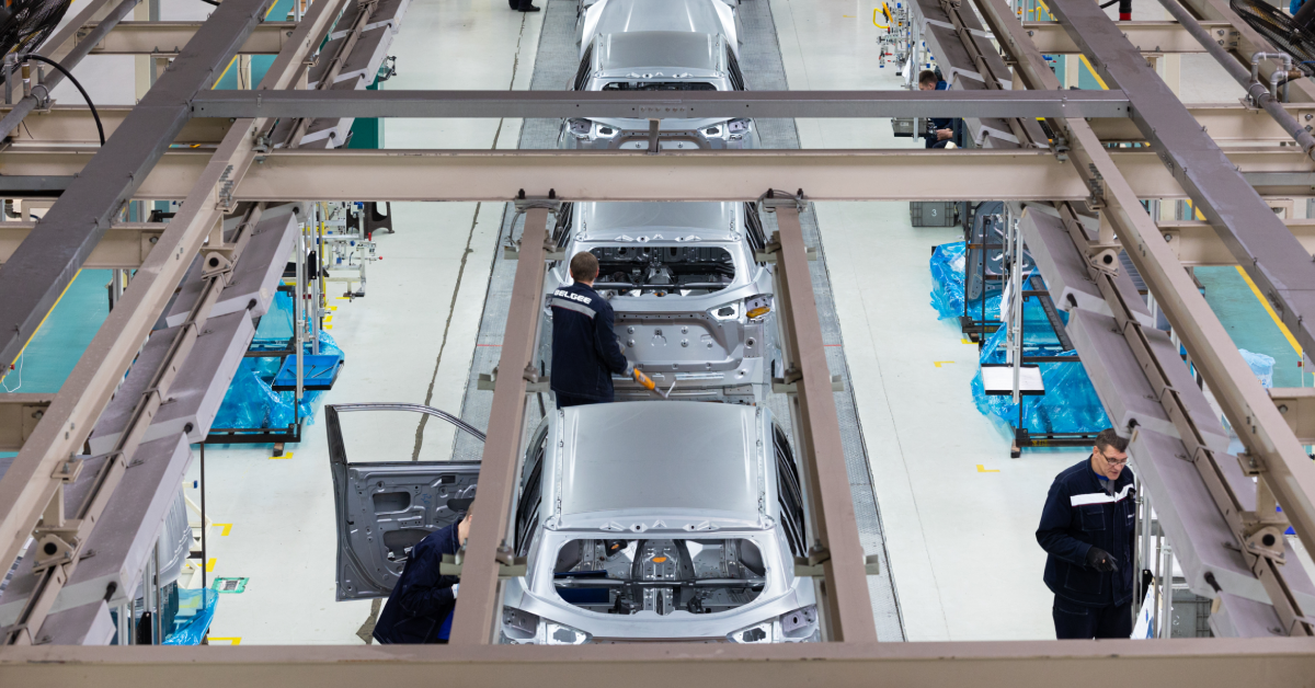 An image of a car manufacturing plant